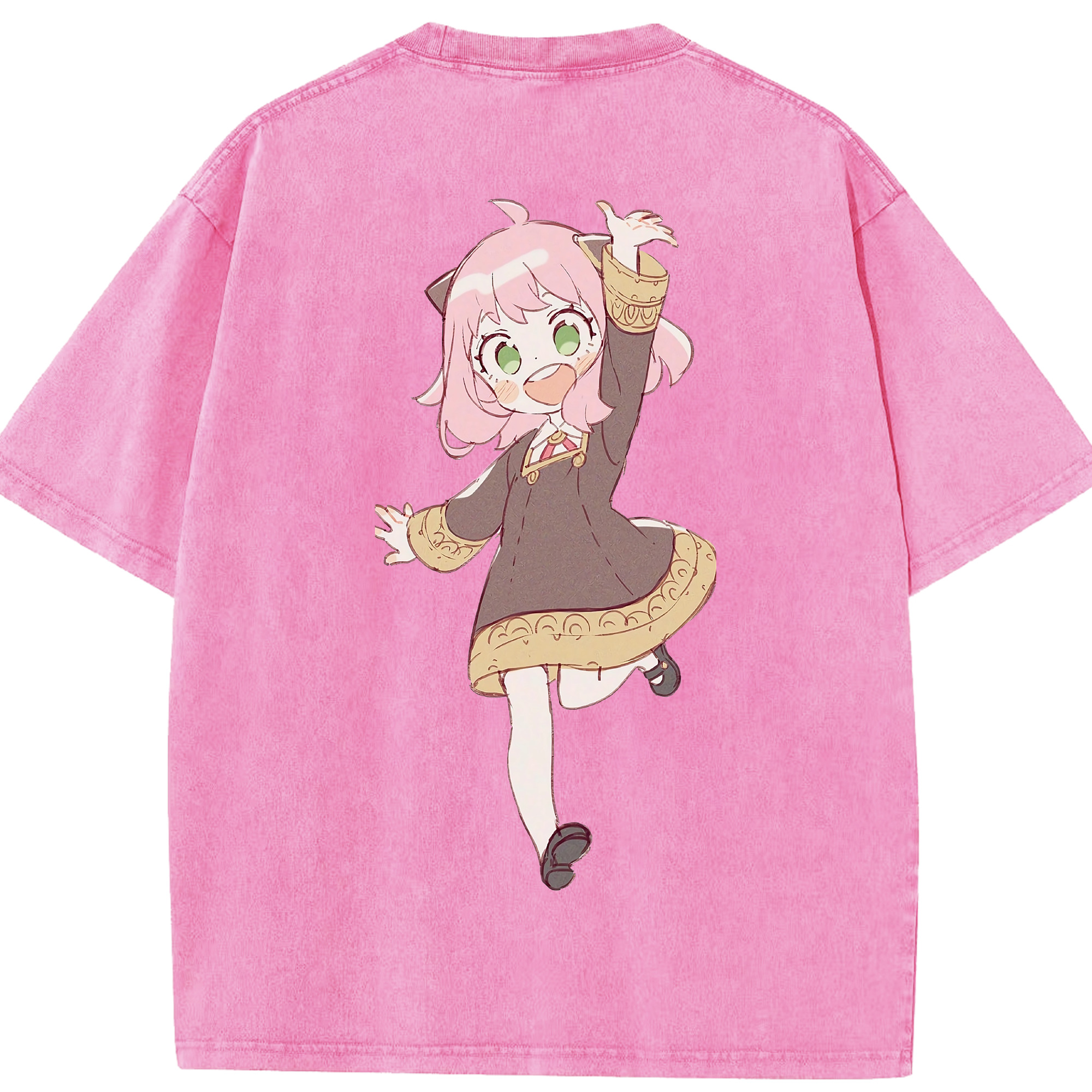 （画像用） SPY×FAMILY间谍家家酒 綿100% ヴィンテージ風 半袖Tシャツ（背面プリント）